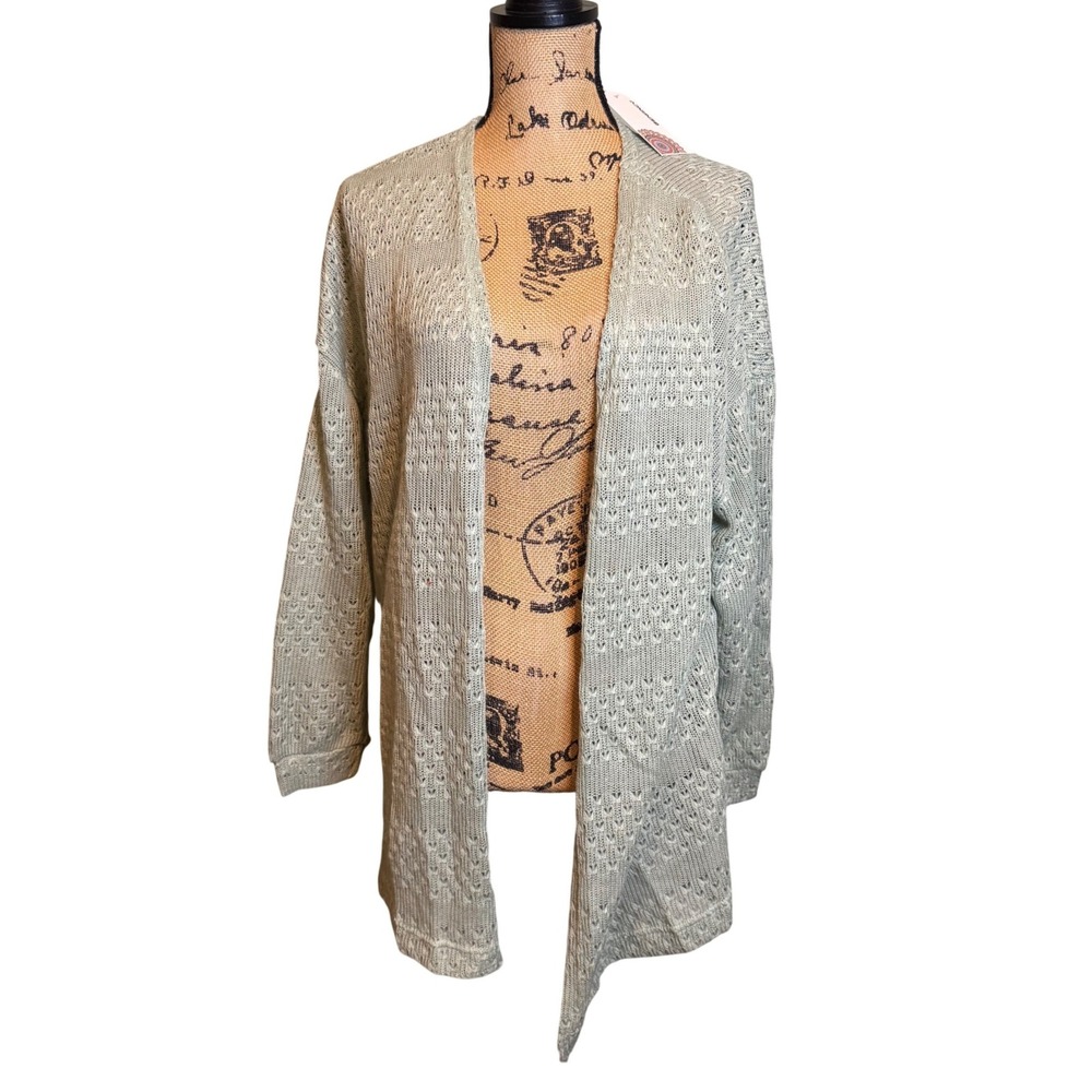 NWT Benancy Womens Cozy Comfy Knit Warm Fall Winter Open‎ Cardigan Green Size XL